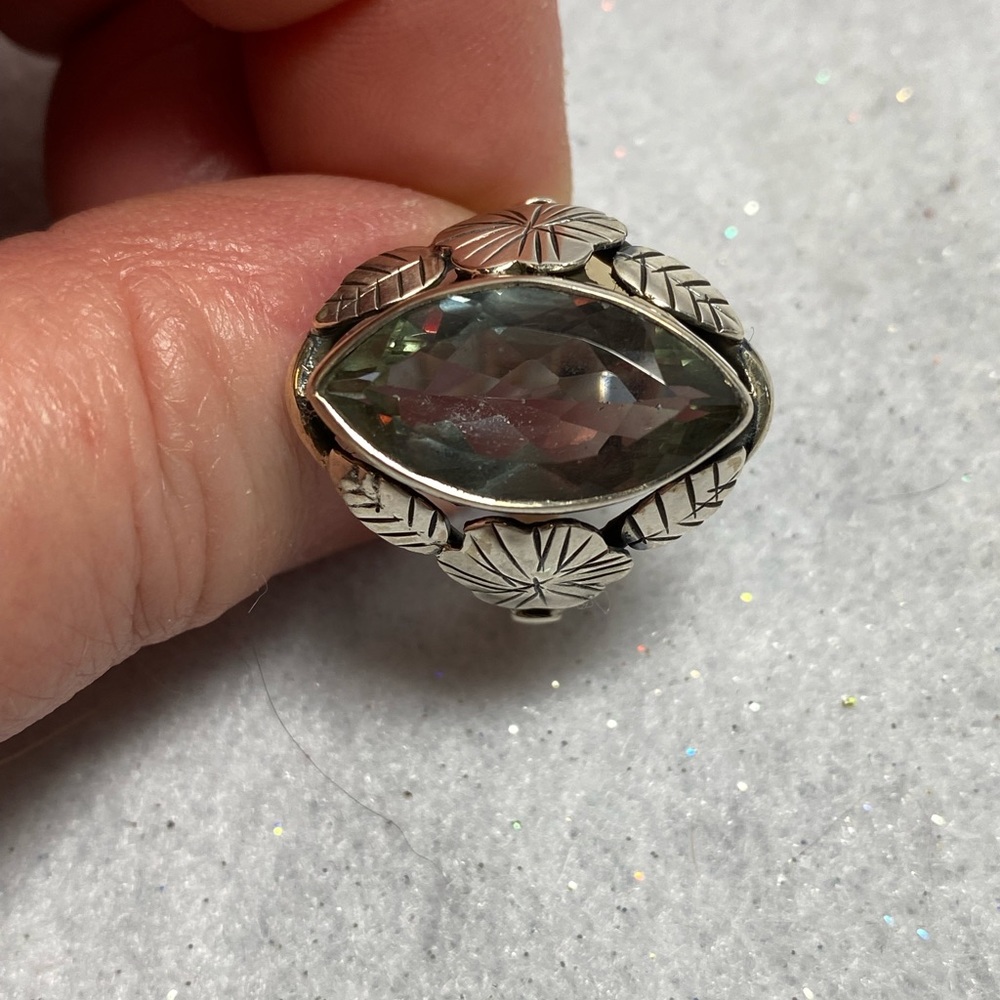 Alexandrite set in sterling silver ring